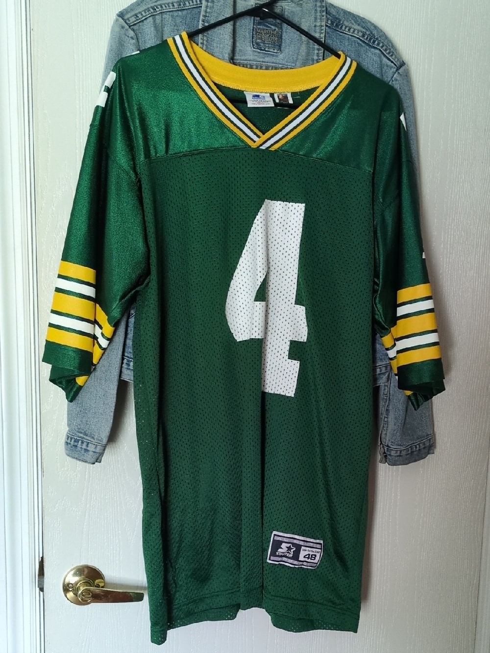 STARTER Green Jersey with Yellow & White Accents, Number 4